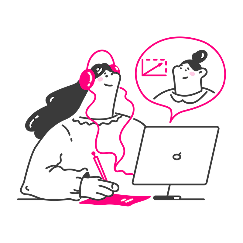 Woman Does Her Homework Online 1